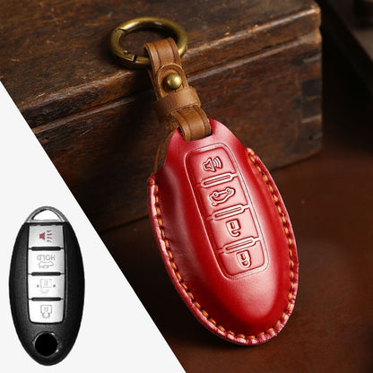 Nissan X-Trail Qashqai Tiida Teana Sylphy Leather Car Key Cover 2,3,4 Button