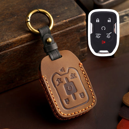 GMC Chevrolet Leather Car Key Cover 4,5,6 Button