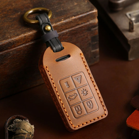 Volvo XC60 Leather Car Key Cover 5,6 Button