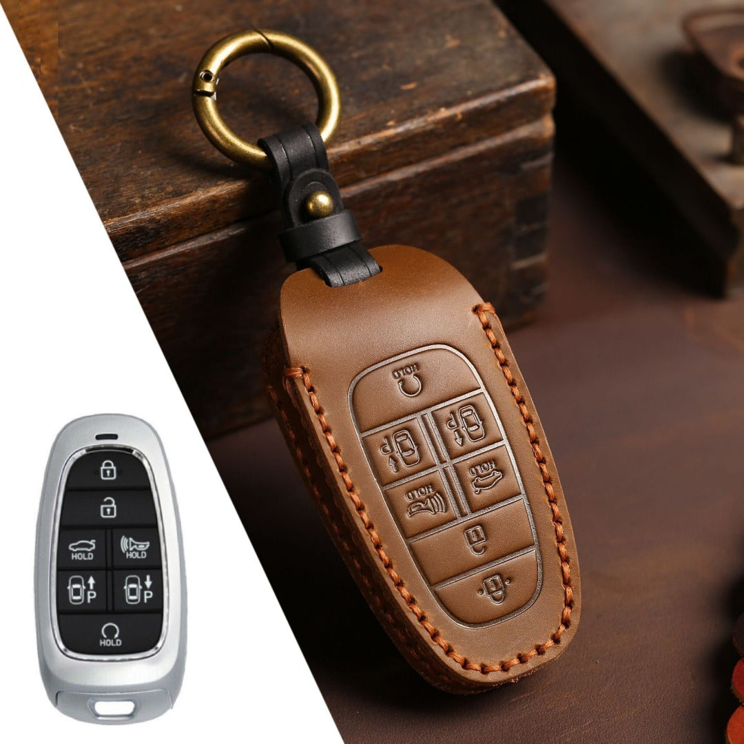 Hyundai STARIA SONATA Leather Car Key Cover 3,4,5,7 Button