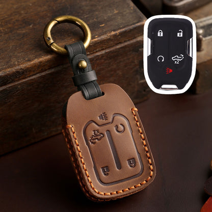 GMC Chevrolet Leather Car Key Cover 4,5,6 Button