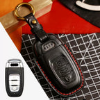 Premium Audi Leather Car Key Cover - Luxury Protection & Custom Fit for Audi Keys