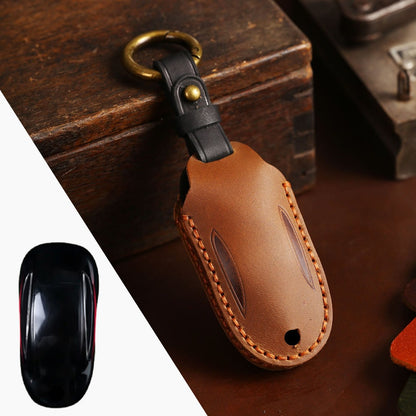 Tesla Leather Car Key Cover