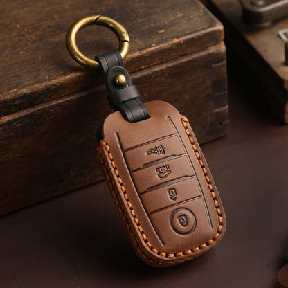 Kia K3 K4 K5 Kx3 kx57 Leather Car Key Cover 3,4 Button