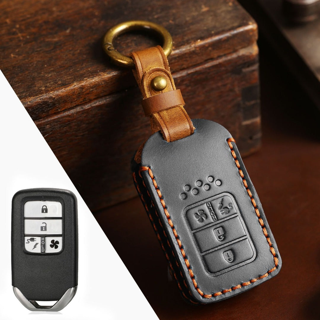 Honda CRV Lingpai XRV Civic Odyssey Elysion Accord Guandao Fit Leather Car Key Cover 2,3,4,5,6 Button