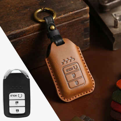 Honda CRV Lingpai XRV Civic Accord Guandao Fit Leather Car Key Cover 2,3,4,5,6 Button