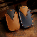 Carsine Toyota Camry Leather Car Key Cover 4 Button Black / 4 Button