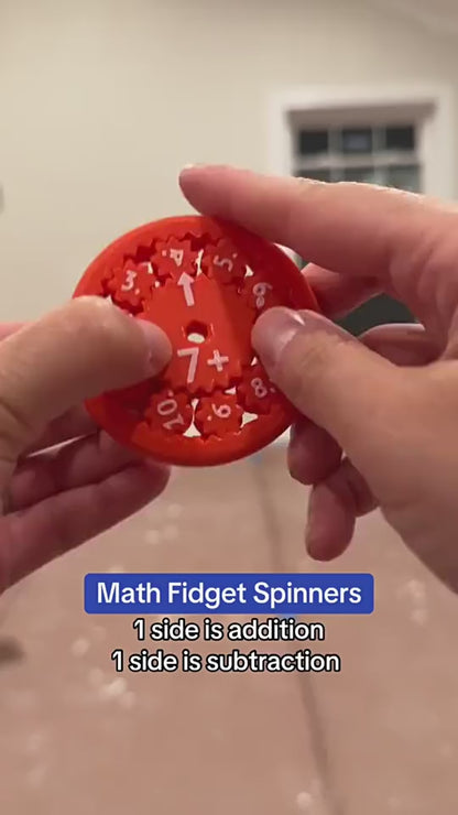 Mathe-Fidget-Spinner-Spiel, Mathe-Fidget-Spielzeug, Mathe-Fakten, Fidget-Spinner, ideal für Kinder, die ihre mathematischen Fähigkeiten behalten, und für Homeschooling-Familien