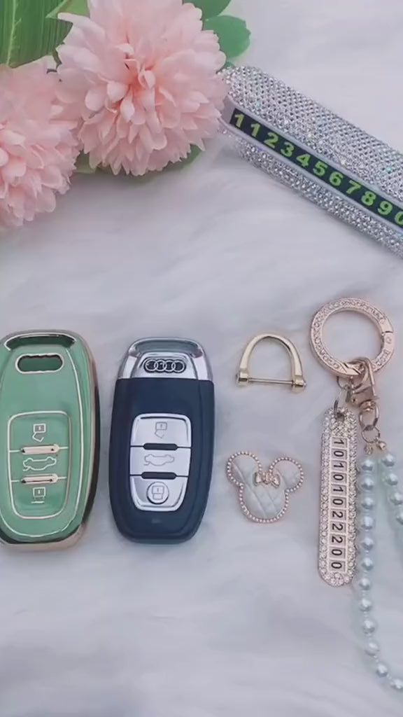 golden car key case