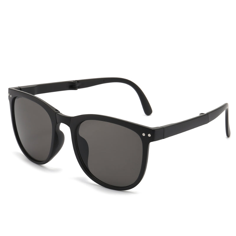 Black Folding Air Cushion Sunglasses Foldies Classics Polarized Folding Sunglasses – Foldies® main image 3