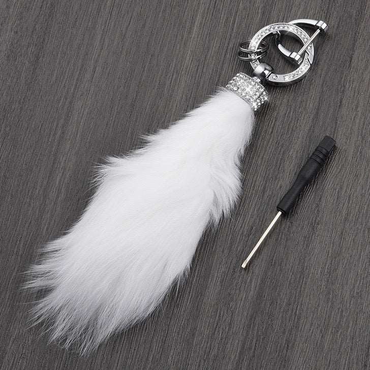 Carsine Plush keychain pendant Silver