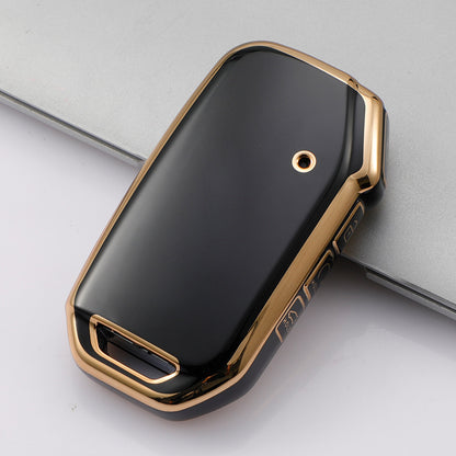 Carsine Kia Car Key Case Golden Edge Black / Key case