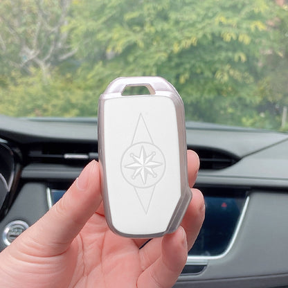 Carsine Kia Car Key Case Golden Edge White / Key case