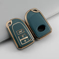Carsine Golden Edge TPU key fob cover for Toyota Camry RAV4 - detail closeup