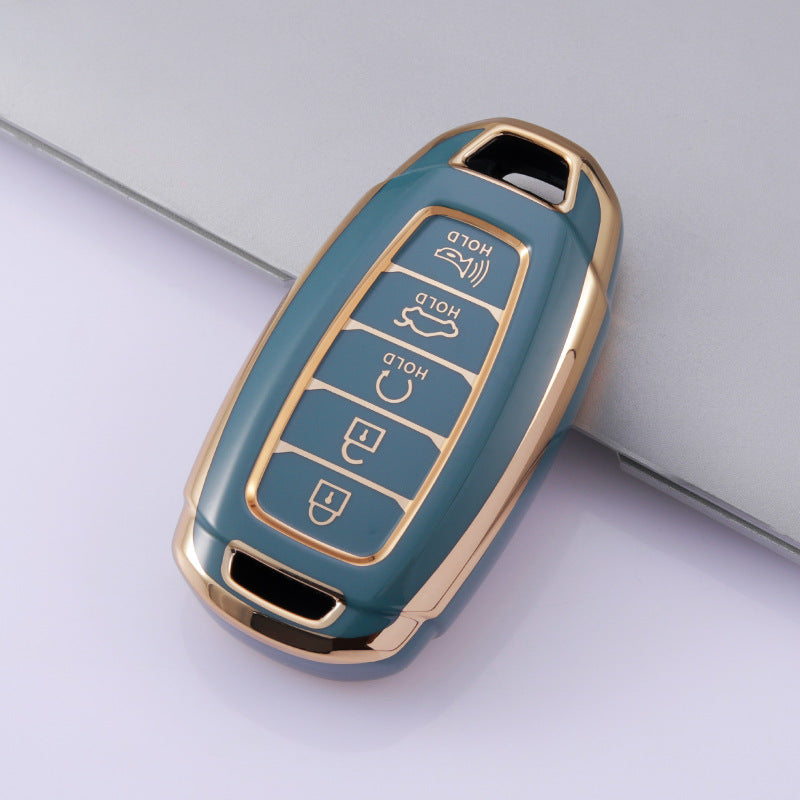 Carsine Hyundai Car Key Case Golden Edge Grey / Key case