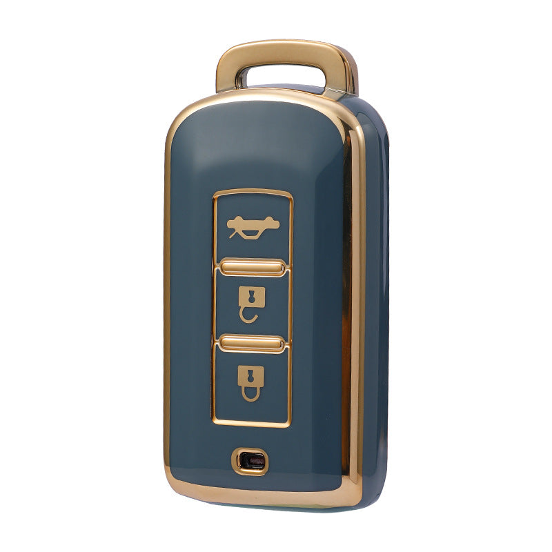Carsine Mitsubishi Car Key Case Golden Edge