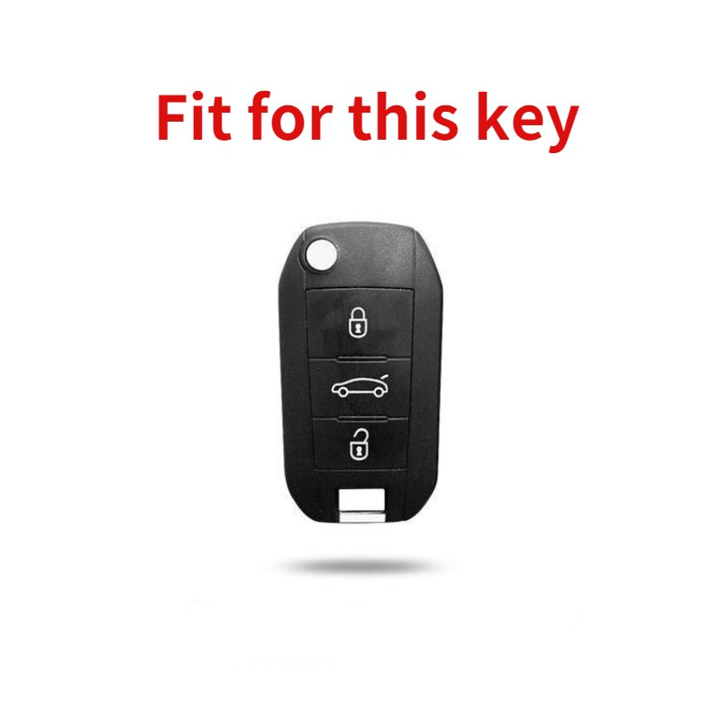 Carsine Citroen Peugeot Car Key Case Golden Edge