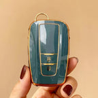 Carsine Toyota Car Key Case Golden Edge 2 Buttons / Grey / Key case