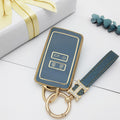 Carsine Golden Edge TPU key fob cover for Renault Megane Talisman - with accessories
